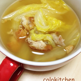 白菜と豚肉の中華スープ